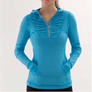Lululemon Snorkel Microstripe Run Resolution Pullover Blue Size 4